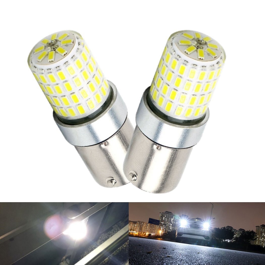 S25 LED シングル 12V 24V 50V バルブ 72連 ホワイト バックランプ サイドマーカー マーカー トラック 1156 平行ピン 2個セット拍卖
