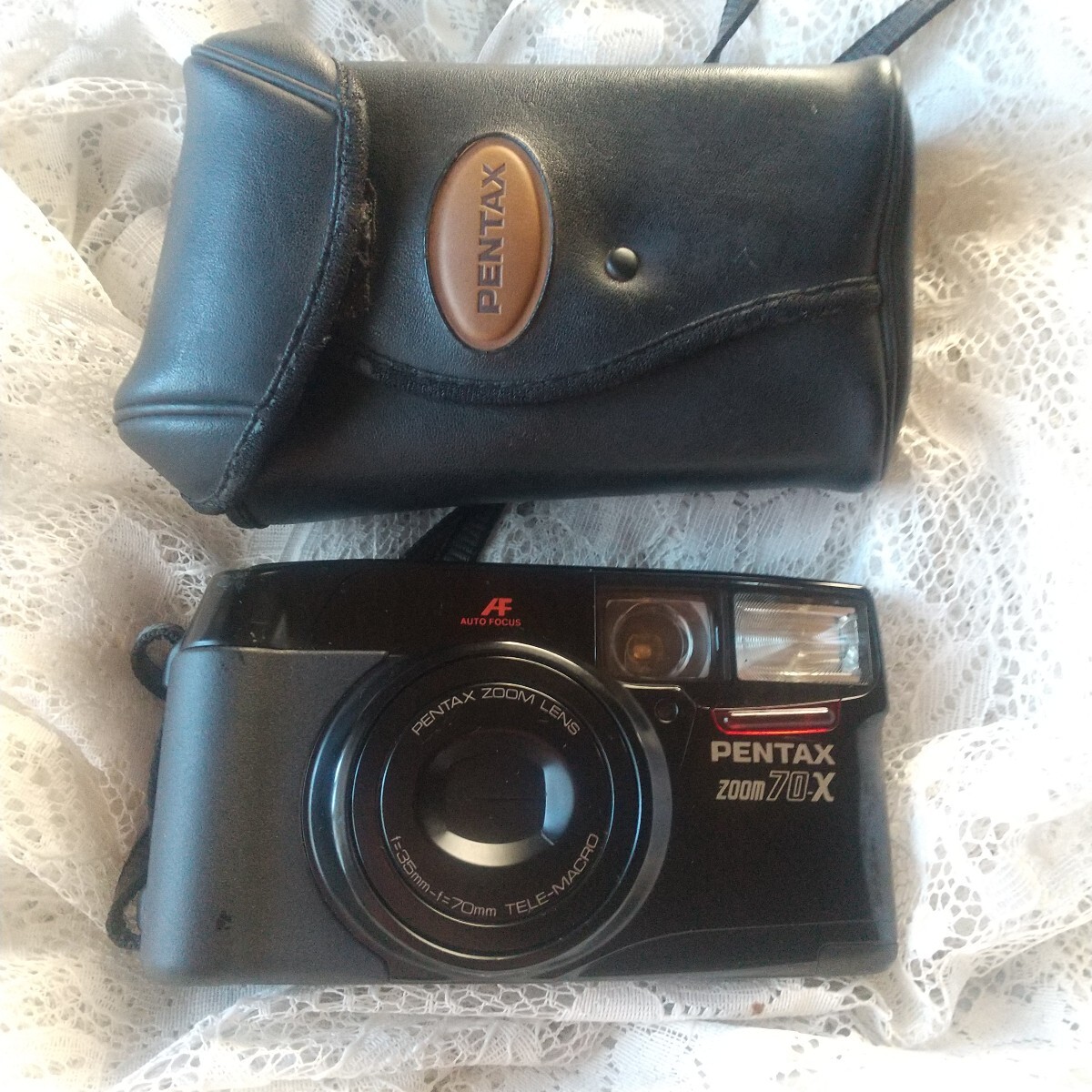 平成レトロ 綺麗 PENTAX Zoom70-X ペンタックス コンパクトフィルムカメラ 激安 ソフトケース付き拍卖