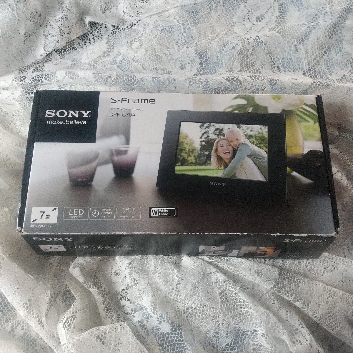 未使用 SONY DPF-C70A デジタルフォトフレーム Digital Photo ソニー ホワイト 激安拍卖