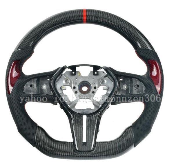 送料無料 リアルカーボン・パンチングレザー製インフィニティ Infiniti Q50 v37スカイライン中期 ステアリング1個 スイッチカバー付く拍卖