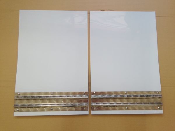 2t用 EVA泥除け ゴム厚3mm ホワイト ウロコウエイト 二山折り 幅400mm×縦600mm 2枚セット拍卖