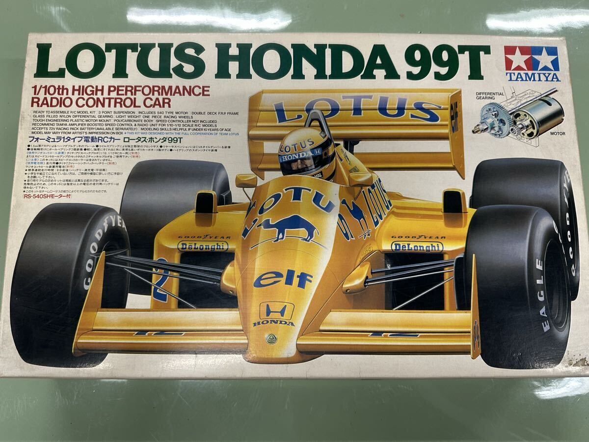 タミヤ 1/10 ロータス・ホンダ99T 新品未組立キット 絶版 希少 F101/F102/F103 電動 当時物 TAMIYA F1 F-1 デッドストック拍卖