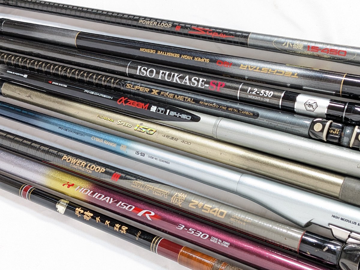 ①(管30752)磯竿 10本セット まとめ シマノ スーパーファイン メタルX 磯 1号 48 ファインカーボンズーム 磯 T1 54-60 NFT 他拍卖