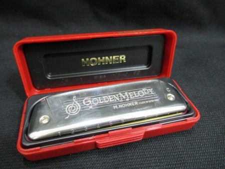 ホーナー HOHNER 542/20 C ゴールデンメロディ ZA5 ハーモニカ ブルースハープ ドイツ製 ケース入り 中古■拍卖
