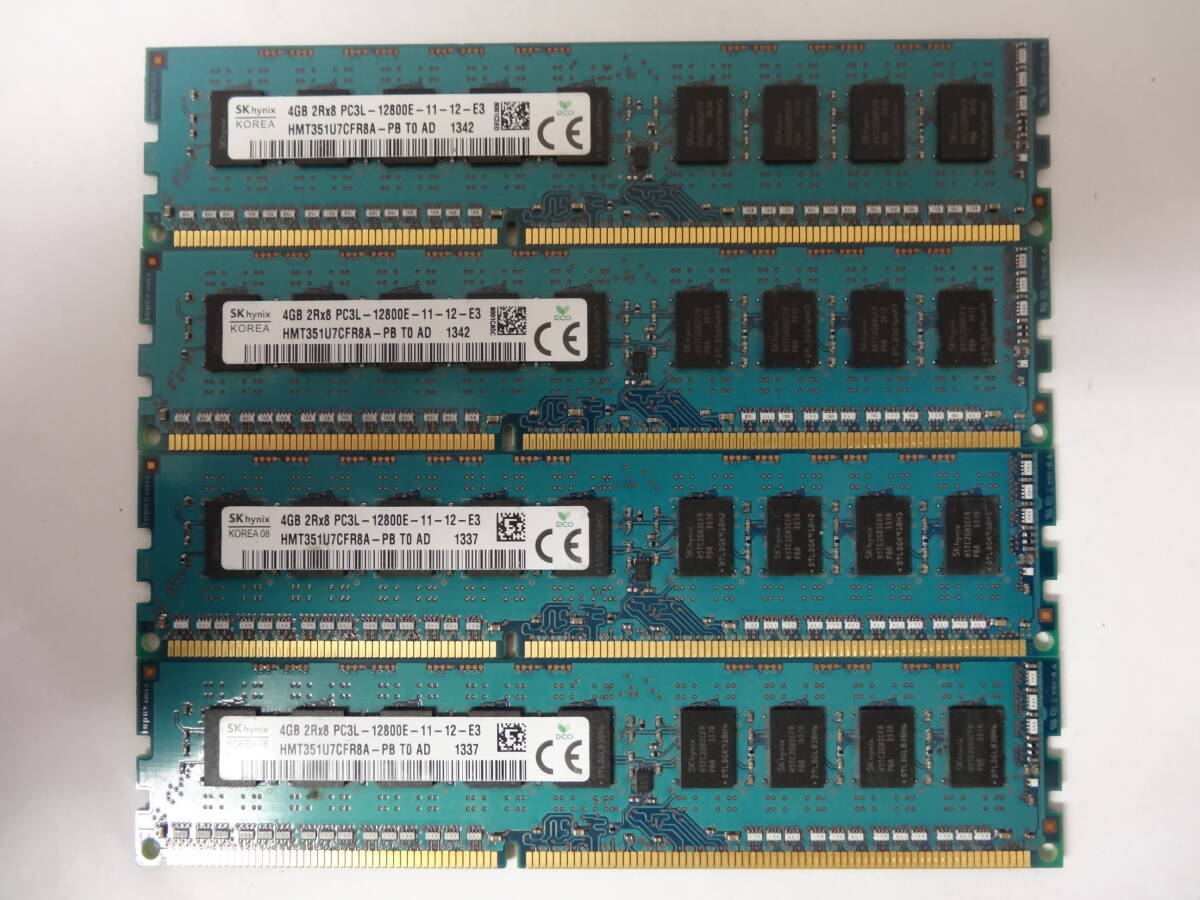 ☆SK hynix PC3L-12800E 4GB×4枚 BIOS確認済☆サーバー!! 7拍卖