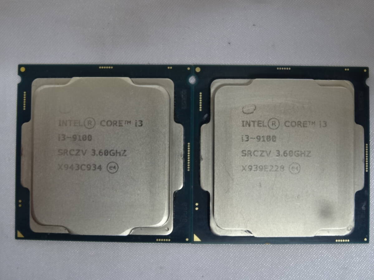 ★Intel / CPU Core i3-9100 3.60GHz 起動確認済★2個セット!ジャンク!拍卖