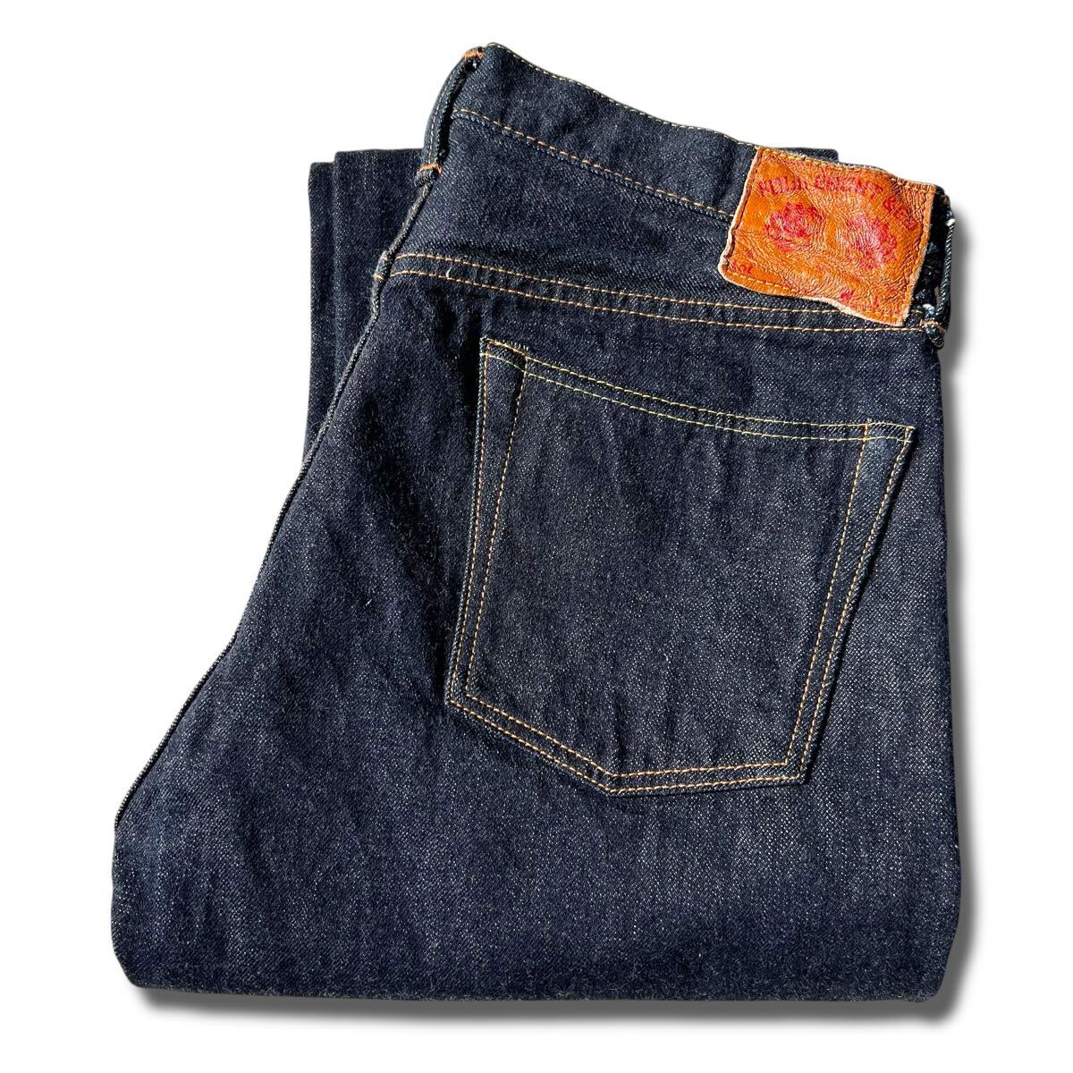 極美品 濃紺 FULLCOUNT 1108XX 15.5oz Slim Straight Denim Heavy Oz W34 スリム ストレート デニム パンツ ヘビーオンス フルカウント拍卖