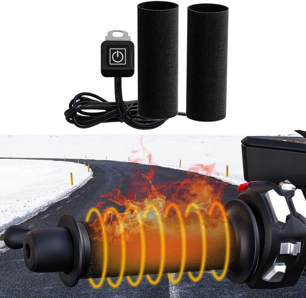 【新品】 heranグリップヒーター バイク用 12v 巻取り式 ハンドルヒーター オートバイ用ヒーター拍卖