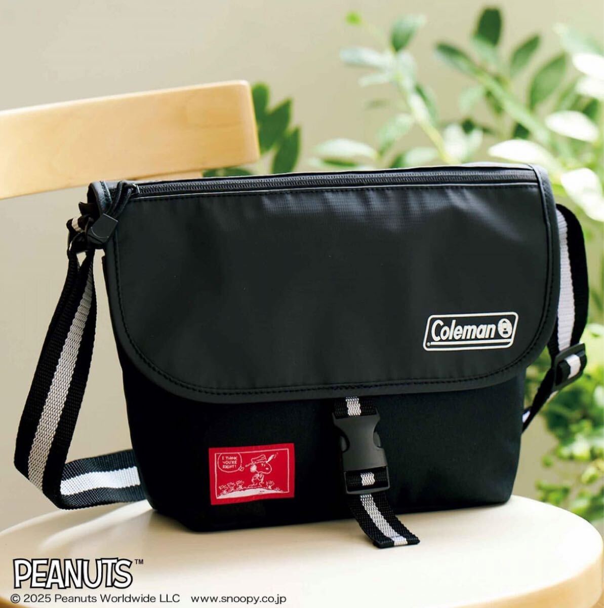 リンネル2025年10月号付録★PEANUTS スヌーピー Coleman 大きなポケットが特徴 メッセンジャーバッグ!拍卖