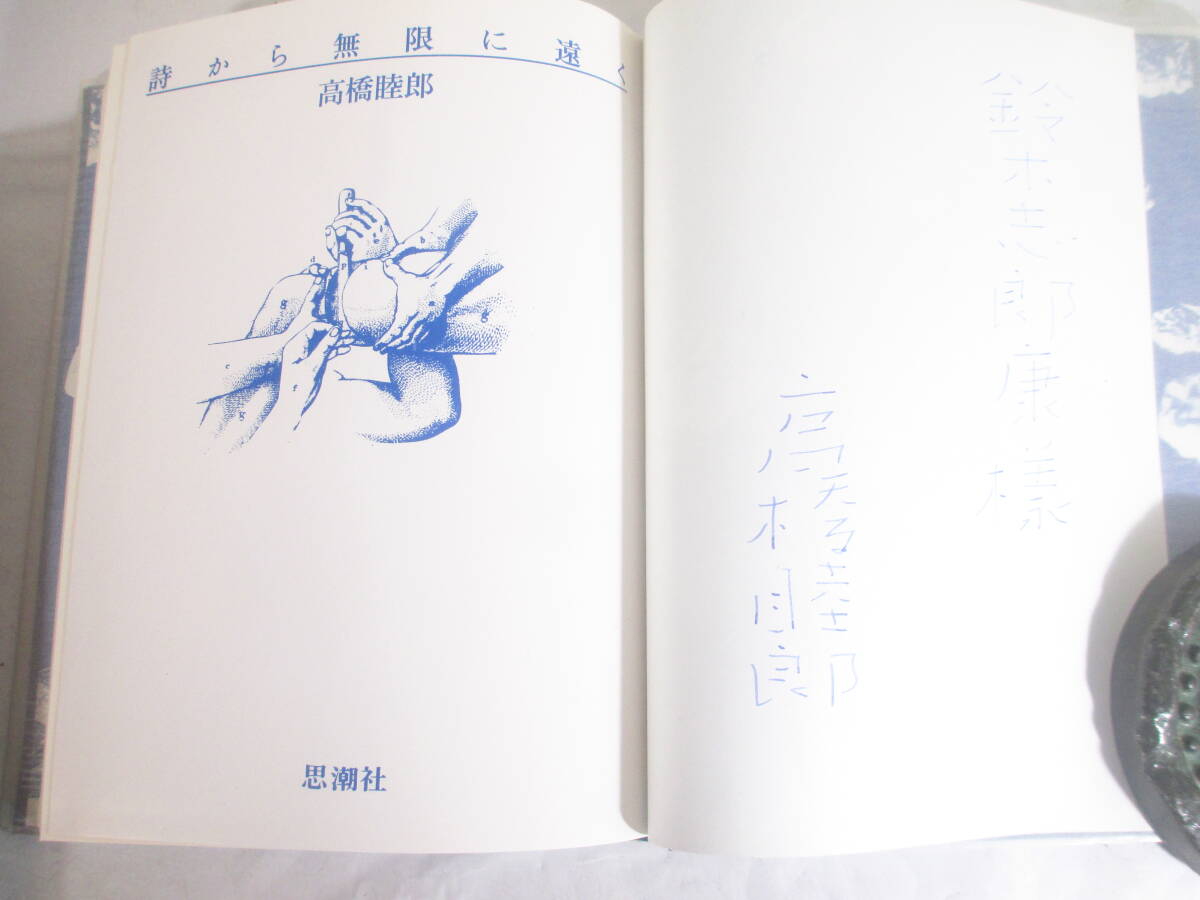 詩から無限に遠く 高橋睦郎 献呈署名(鈴木志郎康宛) 1977年 初版函帯 拍卖