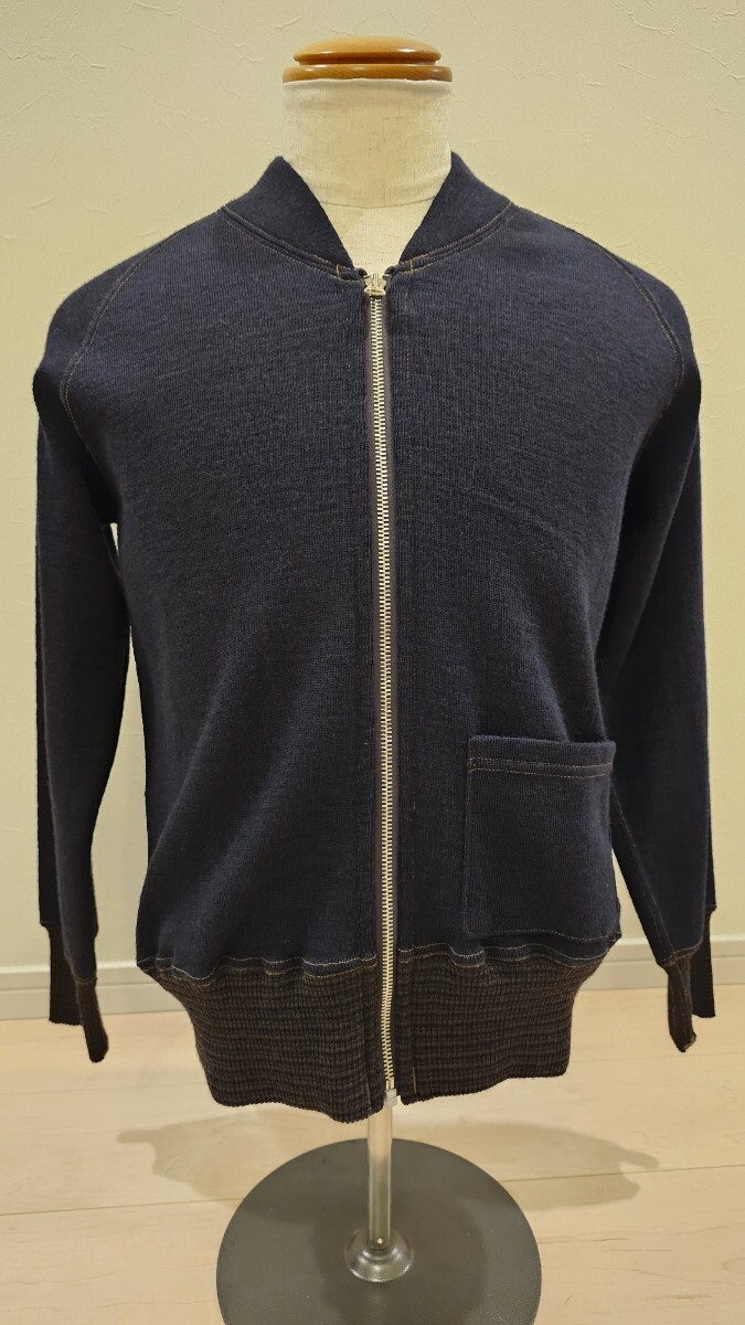 THE REAL McCOY'S TYPE C-2 ネイビーリアルマッコイズ ジップカーディガン 40 未使用品 自宅保管品拍卖