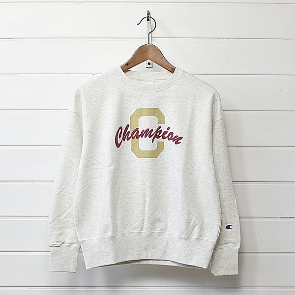 未使用 チャンピオン ウィメンズ クルーネック スウェット シャツ M オートミール CHAMPION|25g0707拍卖