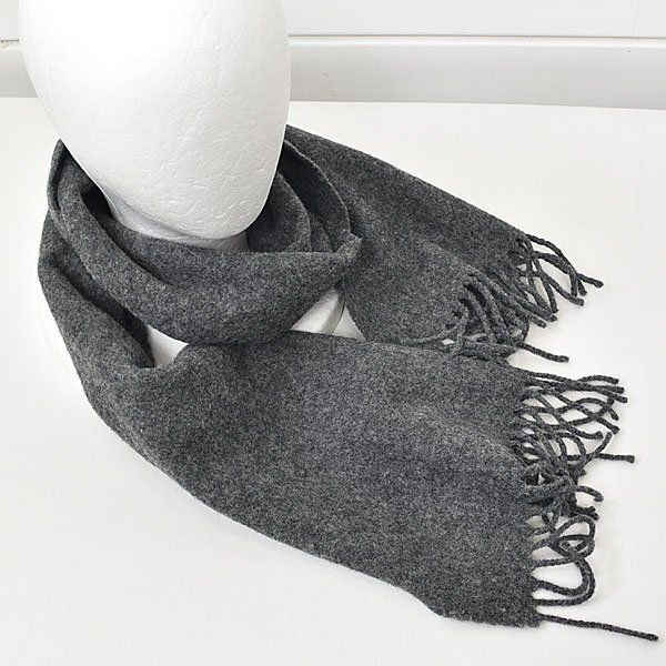 Barbour バブアー グレー マフラー スコットランド製 ストール|25g0764拍卖