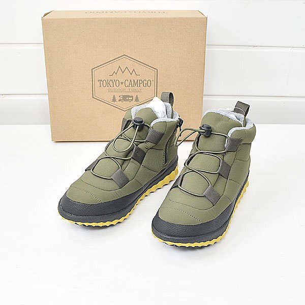 未使用 トーキョーキャンプゴー ドローコード ナイロン ショートブーツ 24.5 カーキ TOKYO CAMPGO|25g0318拍卖