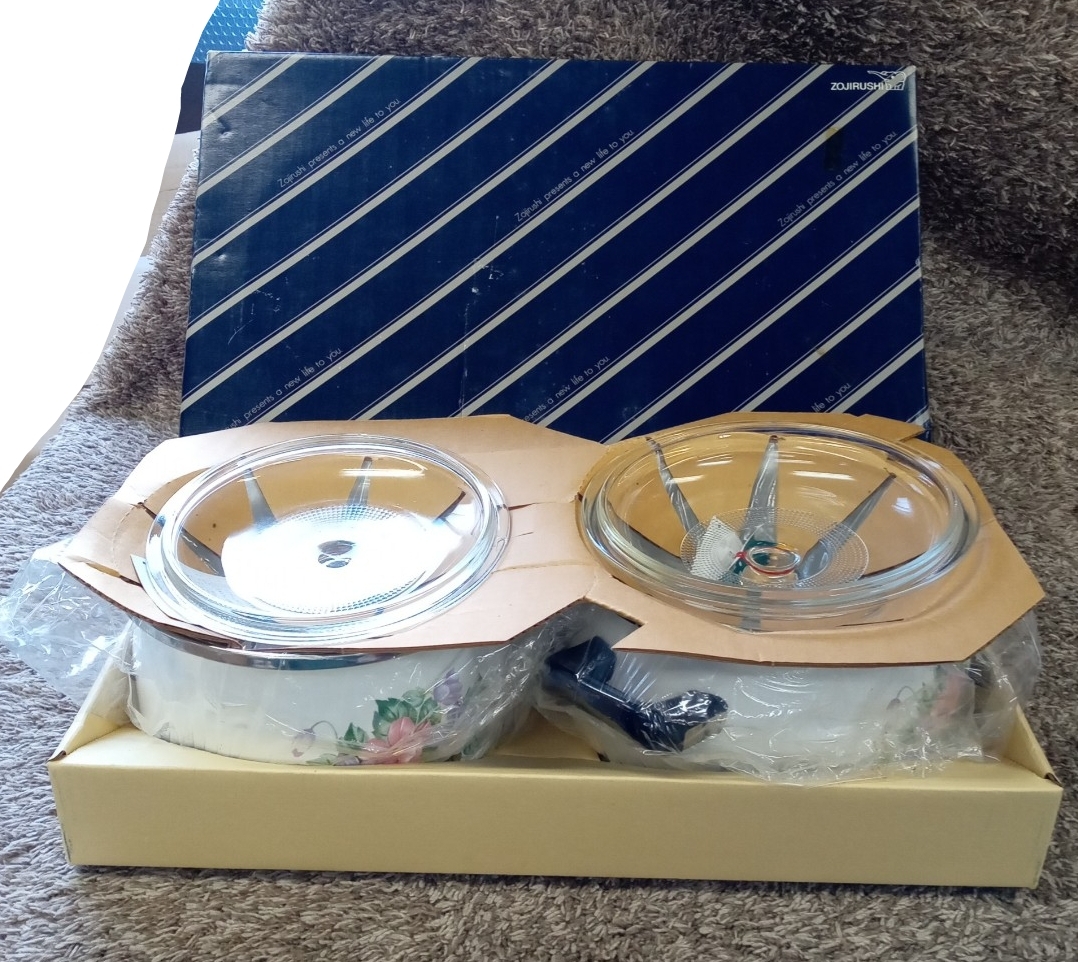 未使用品 ZOJIRUSHI 象印 ホローウェアセット 両手鍋 調理器具 片手鍋 花柄拍卖