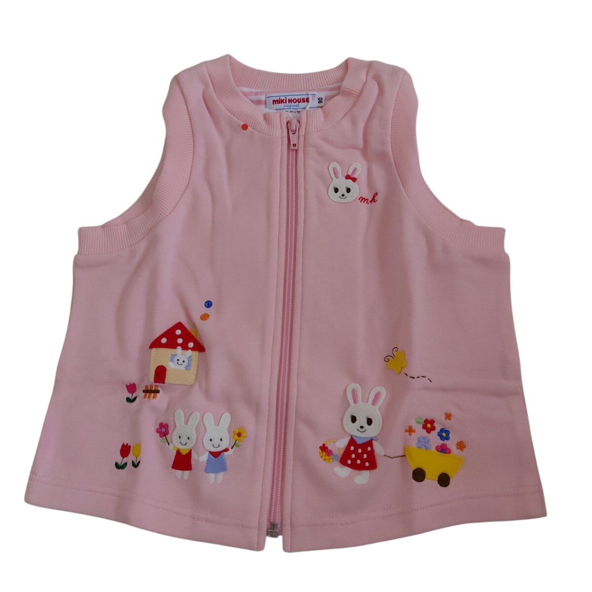 ☆タグ付き☆ミキハウス うさこちゃんのべスト(90cm)拍卖