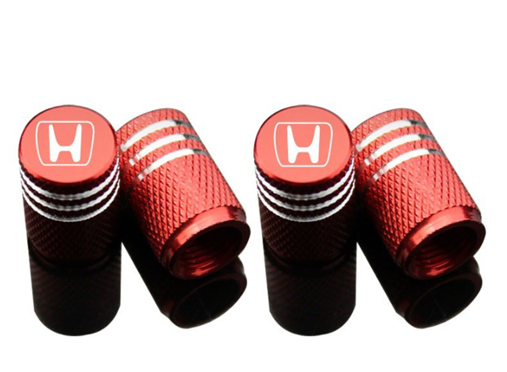 HONDA 全車種対応 ホンダ タイヤ エアーバルブキャップ 赤 4個 N-WGN CR-V アコード インサイト N-ONE NSX シビック拍卖
