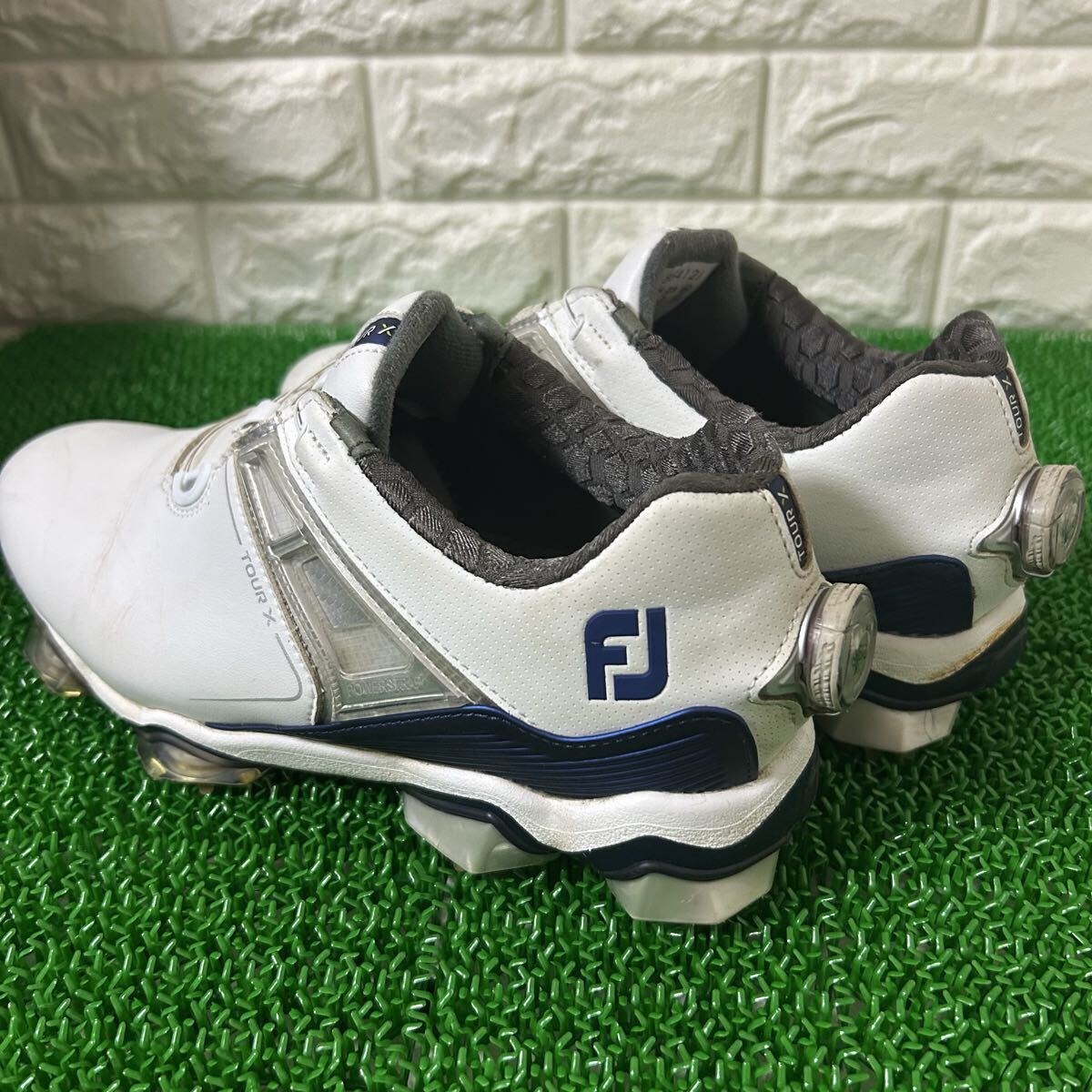 FootJoy フットジョイ tourX boa 55412J ホワイト/ブルー 25cm拍卖