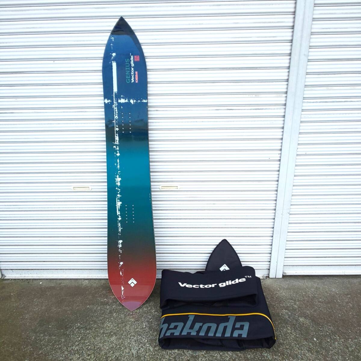 1331 【1円~】 Vector glide genius スノーボード 板 ベクターグライド ジーニアス 165cm ソールカバー ケース付き スノボ ウィンタースポ拍卖