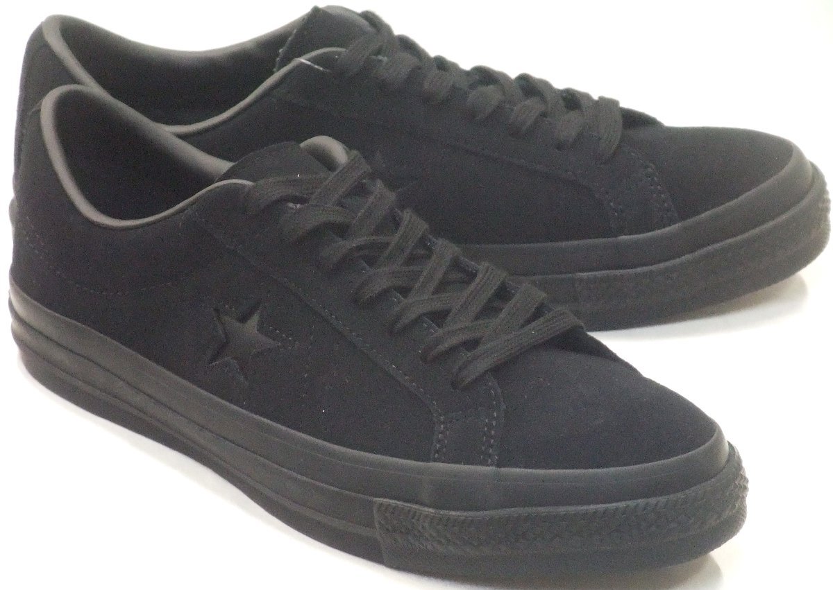 送料無料 CONVERSE ONE STAR SUEDE ブラックモノクローム 27.0cm コンバース ワンスター スエード スニーカー ローカット拍卖