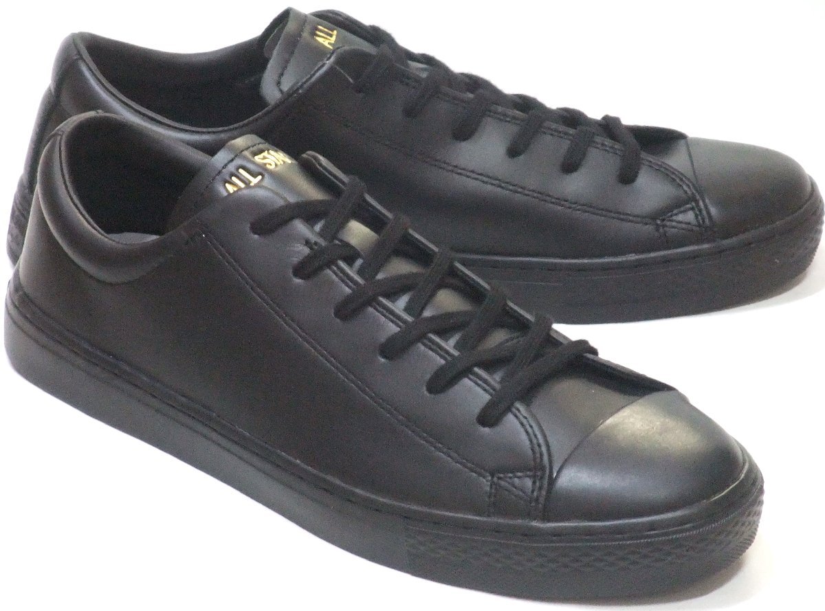 送料無料 CONVERSE ALL STAR COUPE OX ブラック 27.0cm コンバース クップ レザー シンプル ゴールドロゴ ローカット スニーカー拍卖
