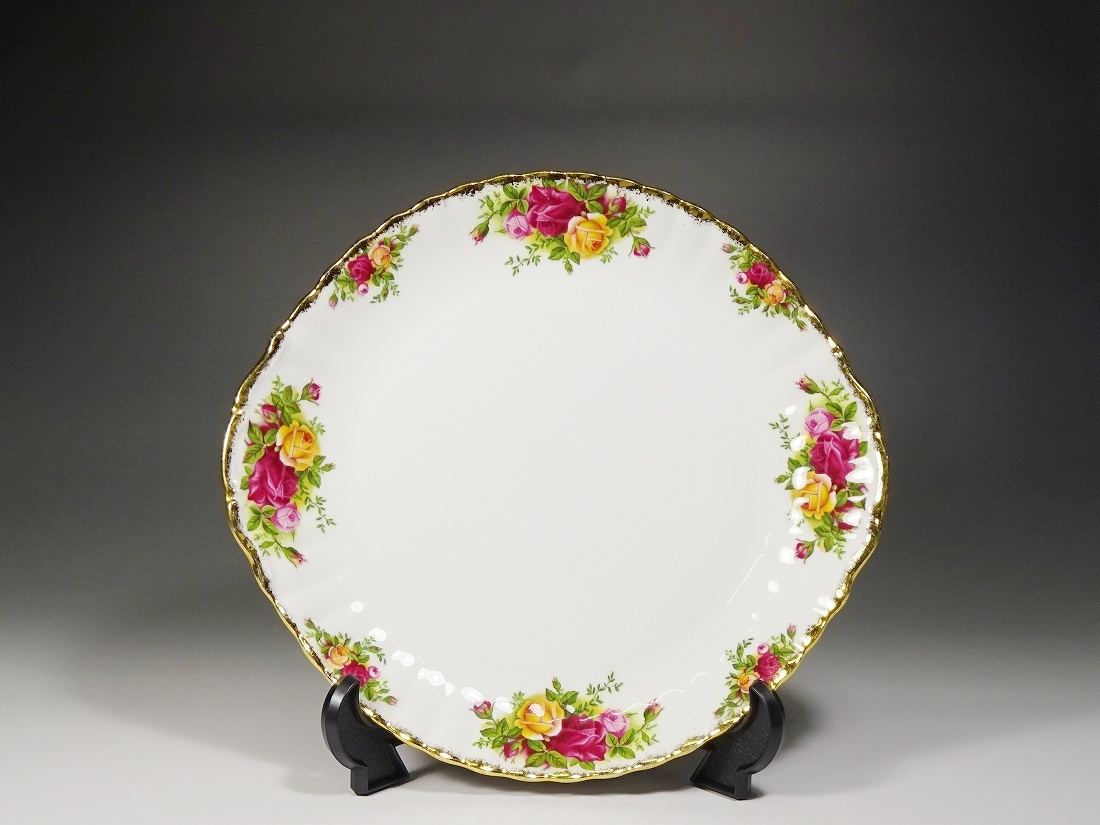8943■ロイヤルアルバート ROYAL ALBERT オールドカントリー ローズ 花柄プレート 拍卖