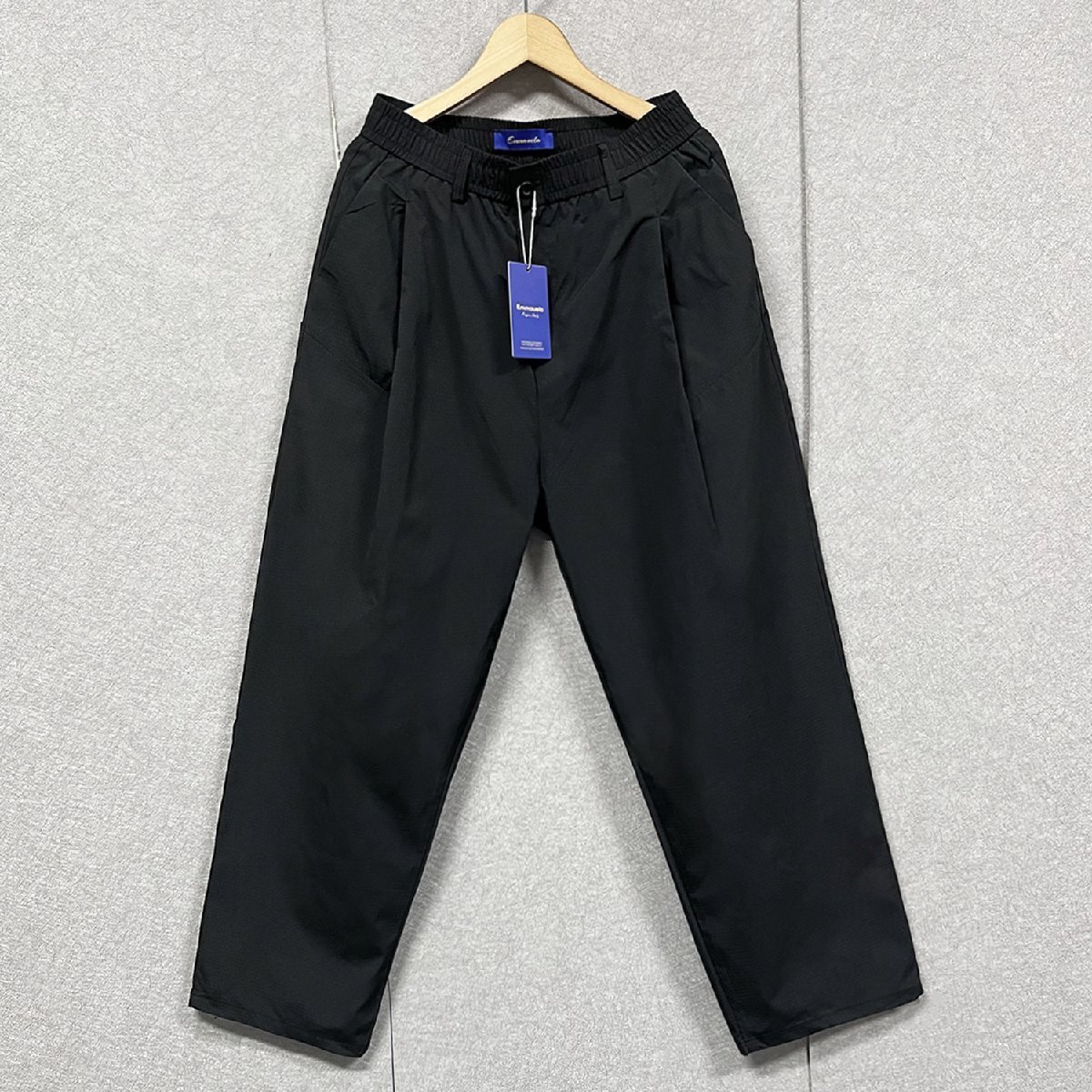 高級・ロングパンツ 定価4万◆Emmauela・イタリア・ミラノ発◆上質 快適 柔らか 無地 ビッグシルエット カジュアル ズボン 日常 春夏 XL/50拍卖