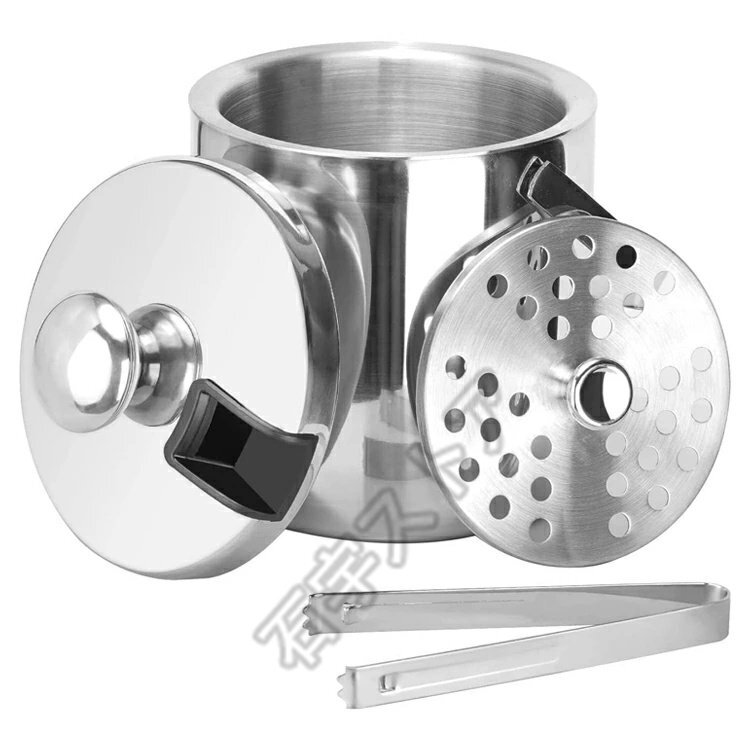 アイスペール アイスバケット 1.3L 二重ステンレス製 真空断熱 氷が溶けない ウイスキー ビール 保冷用 アウトドア shw213拍卖