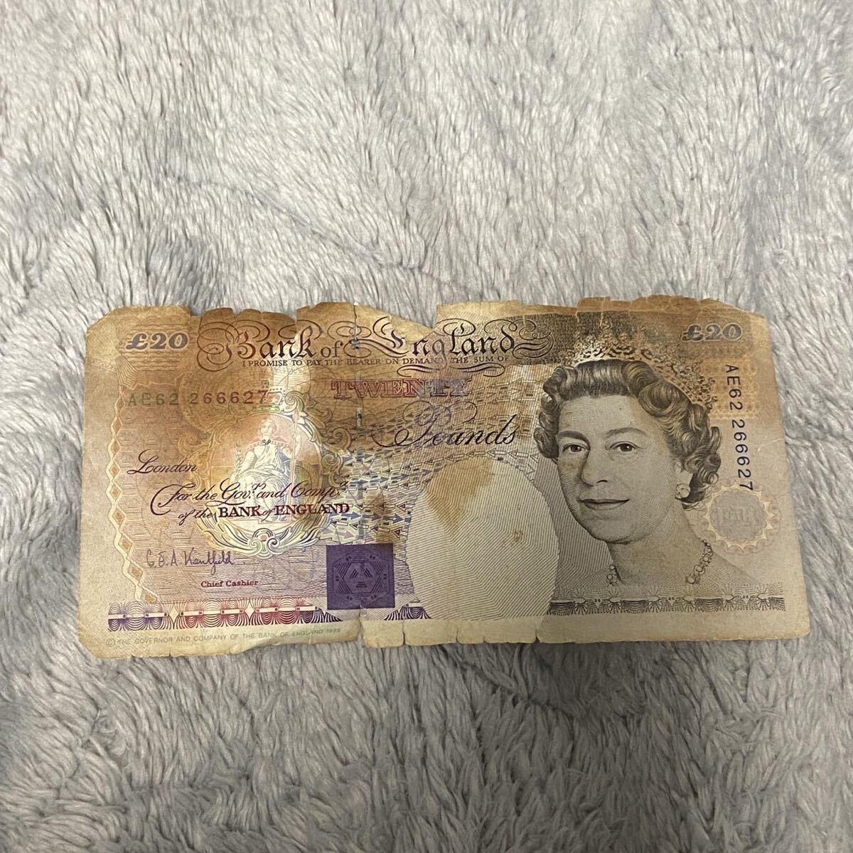 イギリス 旧紙幣 ポンド エリザベス女王 外国紙幣 20ポンド拍卖