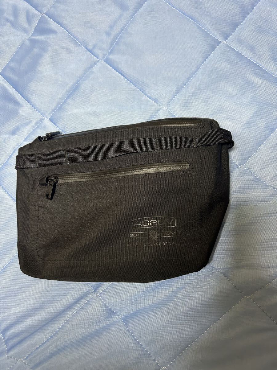 AS2OV CORDURA ナイロン サコッシュバッグ ブラック / アッソブ拍卖