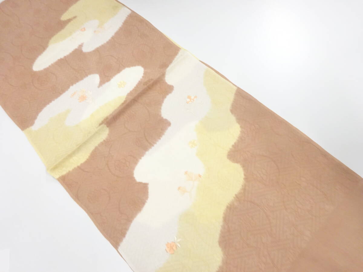 【1円スタート】 上質 未使用品 正絹 絞り 刺繍 帯揚げ (AAAD1K3F-049)拍卖