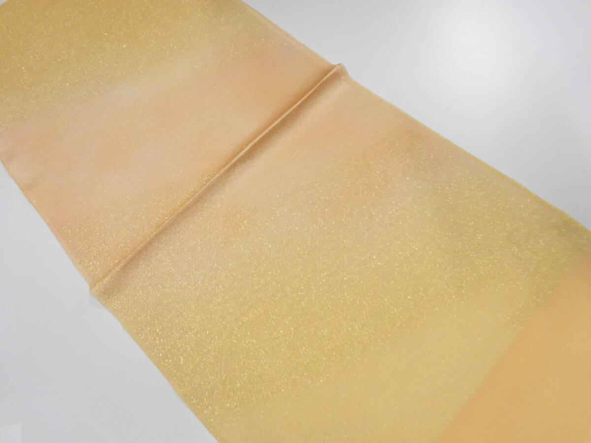 【1円スタート】 上質 未使用品 正絹 金通し 帯揚げ (AAAD1K3F-055)拍卖