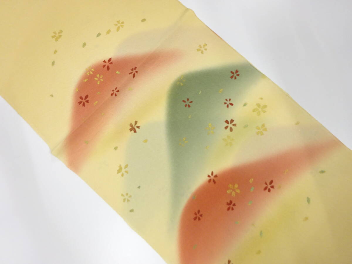 【1円スタート】 上質 未使用品 正絹 桜 帯揚げ (AAAG1K3F-007)拍卖