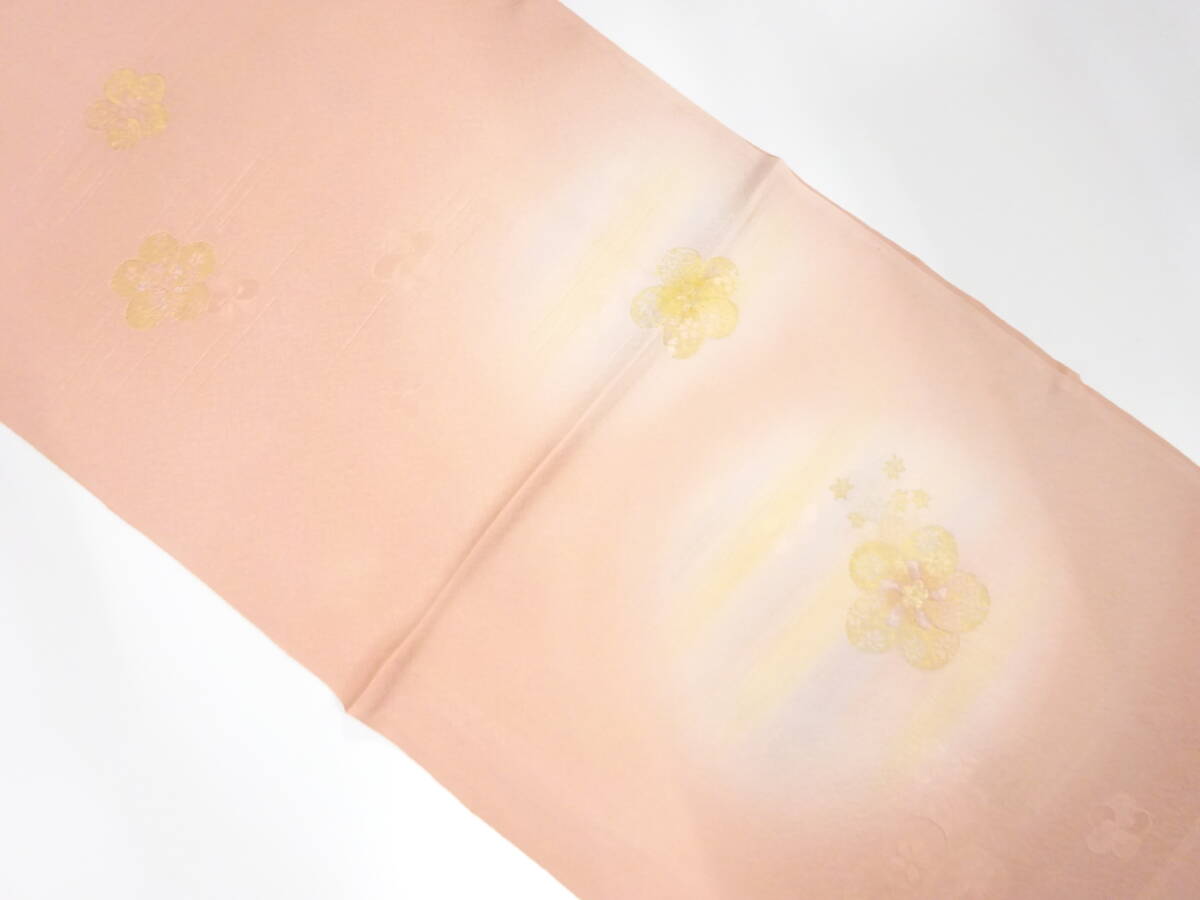 【1円スタート】 上質 未使用品 正絹 丹後ちりめん 金通し 帯揚げ (AAAG1K3F-016)拍卖