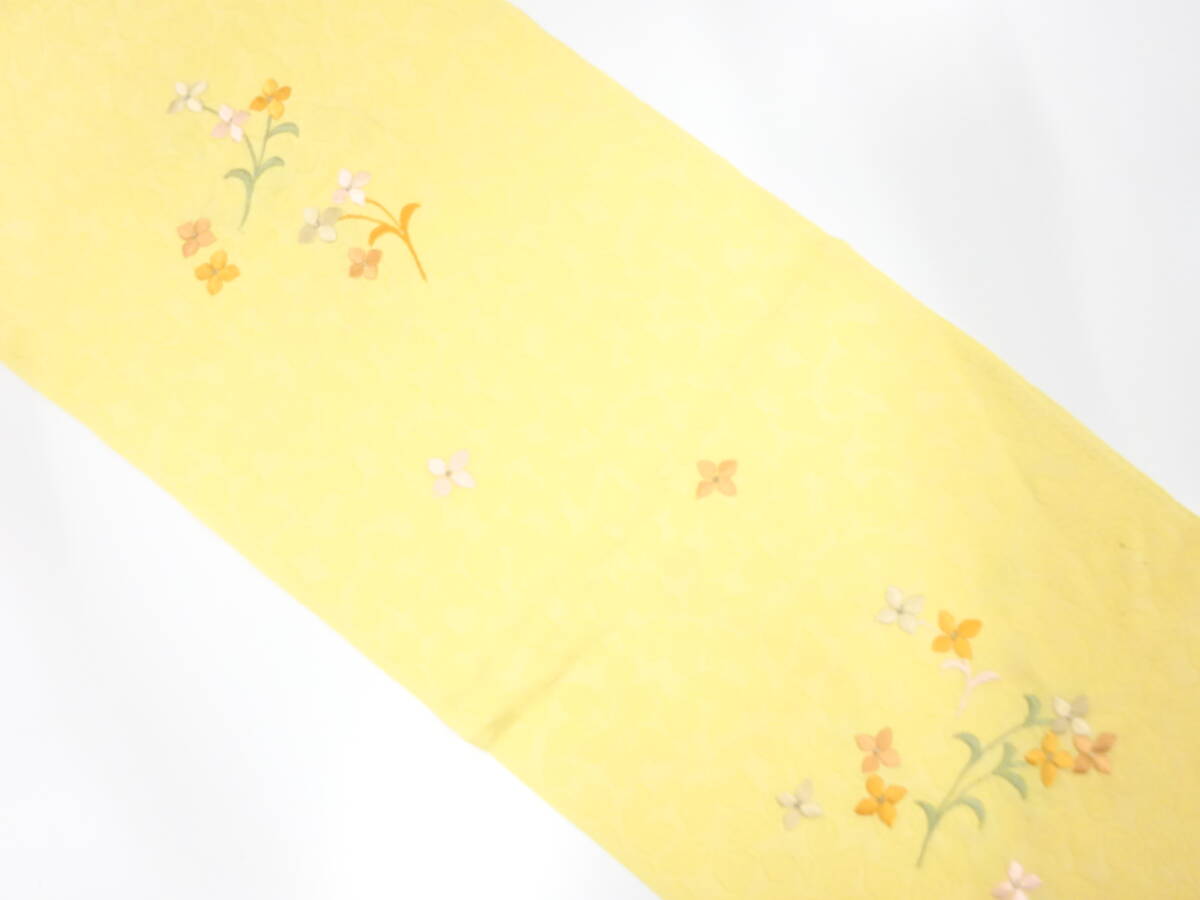 【1円スタート】 上質 未使用品 正絹 刺繍 帯揚げ (AAAG1K3F-053)拍卖