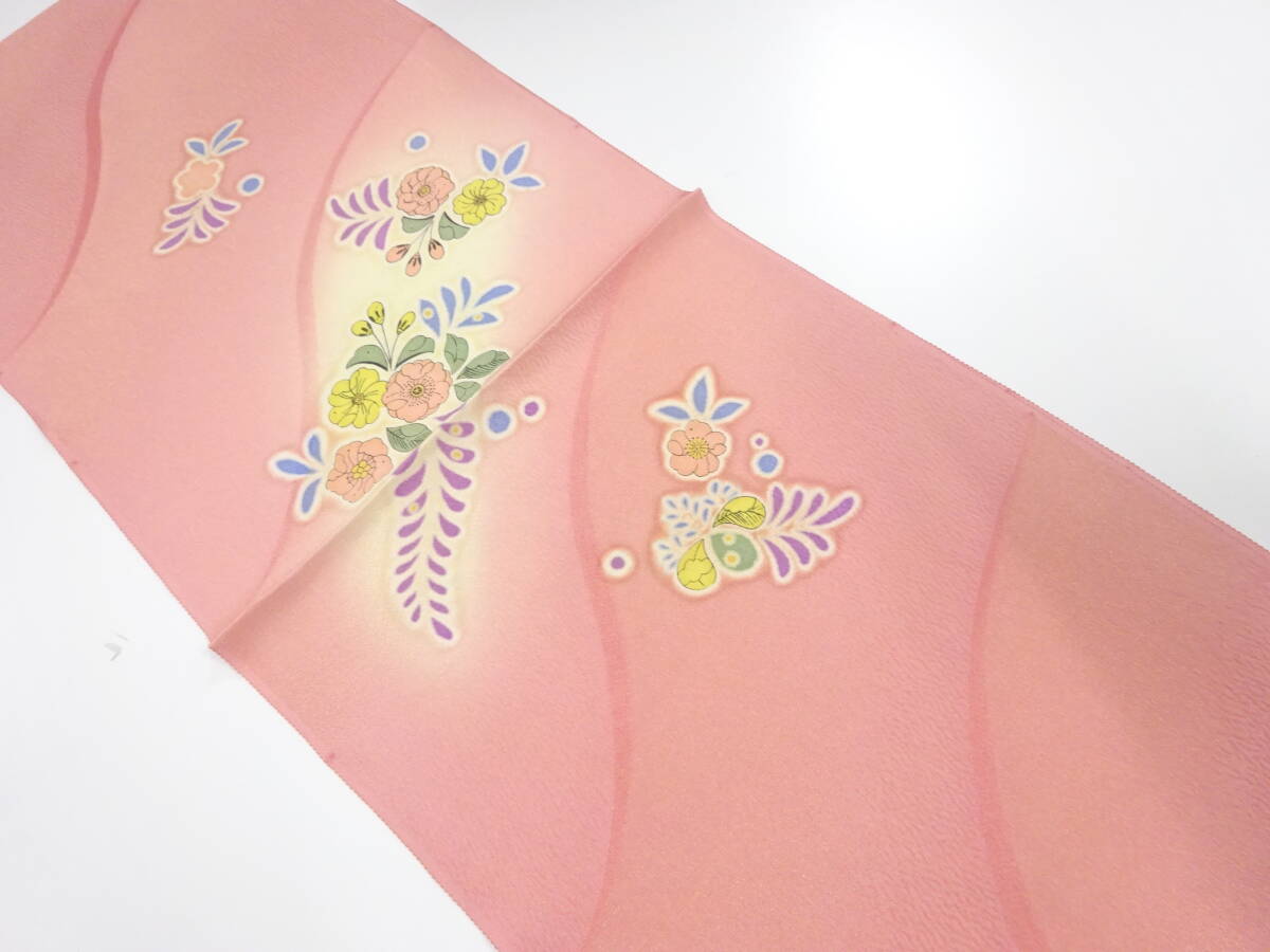 【1円スタート】 上質 未使用品 正絹 辻ヶ花模様 帯揚げ (AAAH1K3F-027)拍卖