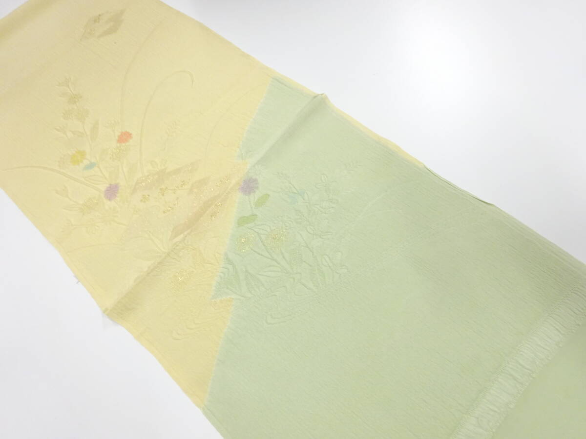 【1円スタート】 上質 未使用品 正絹 金通し 帯揚げ (AAAH1K3F-045)拍卖