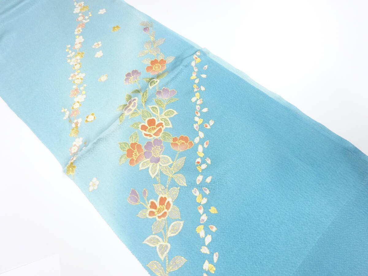 【1円スタート】 上質 未使用品 正絹 丹後ちりめん 帯揚げ (AAAI1K3F-006)拍卖