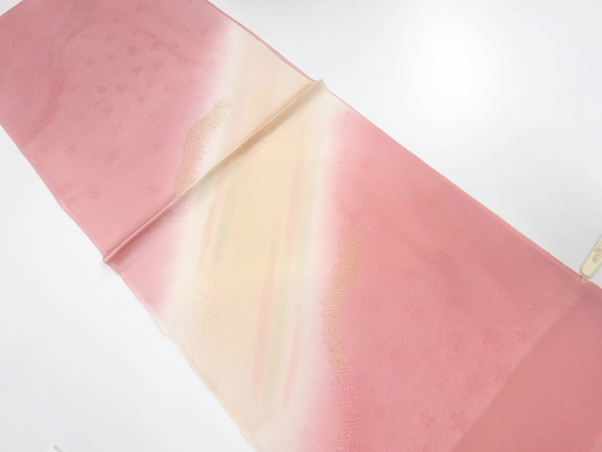 【1円スタート】 上質 未使用品 正絹 金通し 帯揚げ (AAAI1K3F-035)拍卖