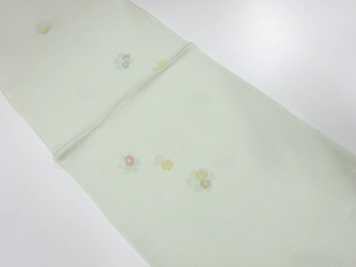 【1円スタート】 上質 未使用品 正絹 丹後ちりめん 金通し 帯揚げ (AABJ1K3F-019)拍卖