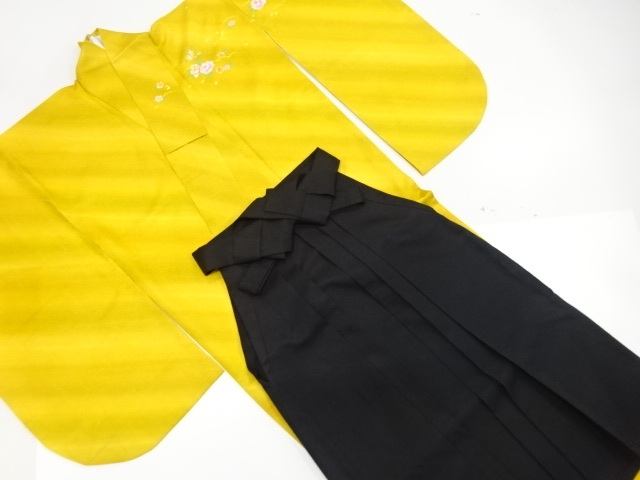 牡丹に桜模様 二尺袖着物 女袴 セット (AAAD1K-024)拍卖