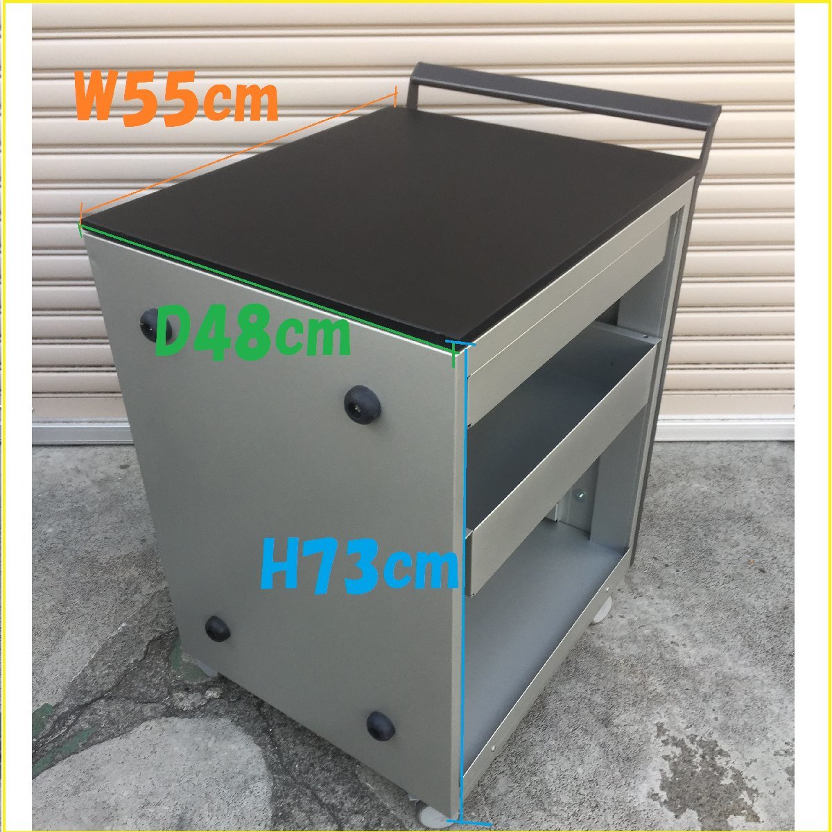 ■美品!在庫処分!OKAMURA/オカムラ 丈夫なツールワゴン/2段引出付き/工具台車 工具収納 移動 運搬 作業 ガレージ ツール【C1025M1BH】拍卖