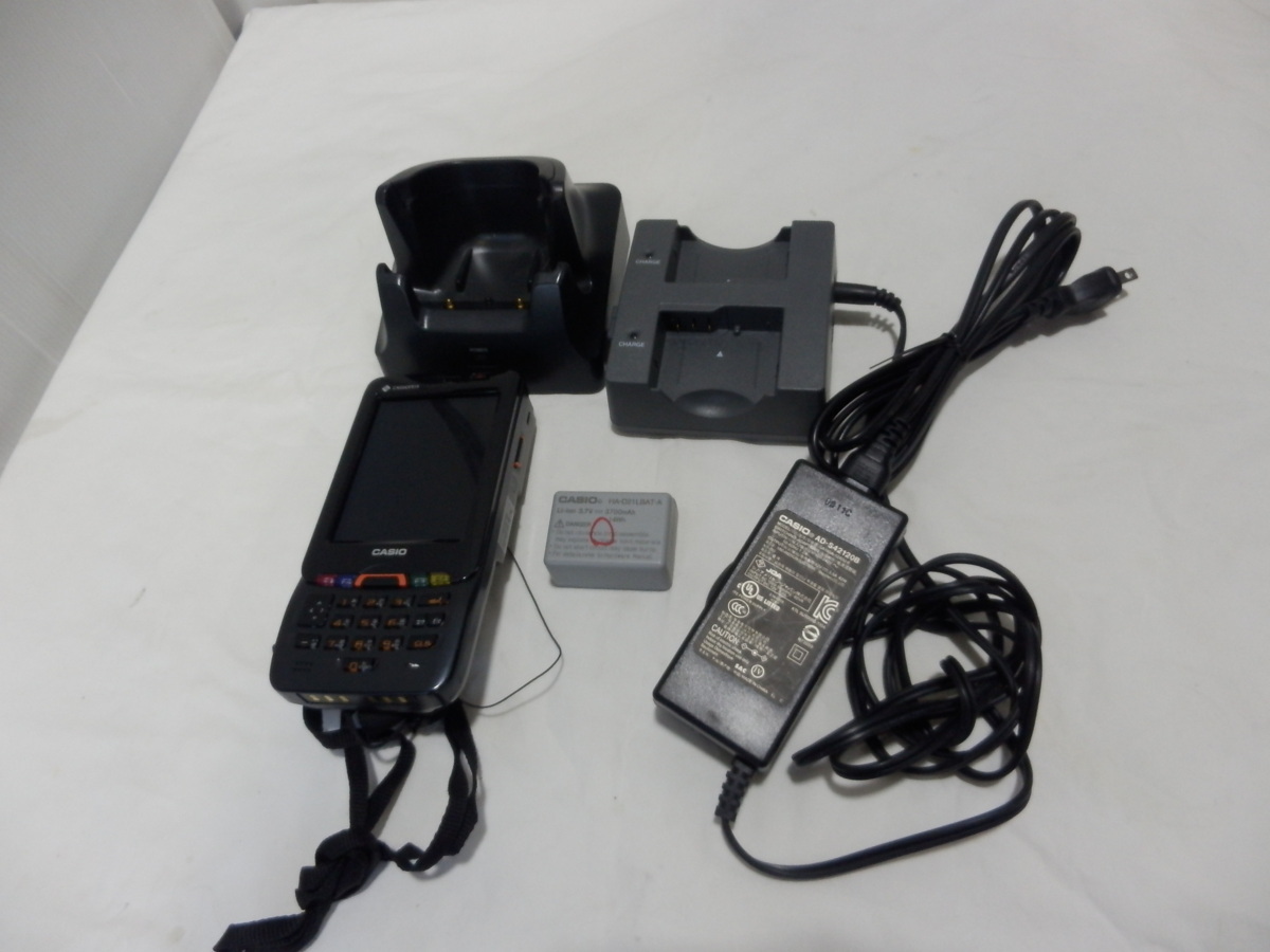 T◆Casio カシオCASSIOPEIA ハンディーターミナルDT-5300L52SWC AC無1本用充電台HA-H60IO バッテリー充電台HA-D32 拍卖