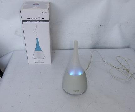 TR7◆エレス ELAICE Aroma Pot アロマポット 超音波アロマ・ディフューザー 加湿器【180330-015左7】拍卖