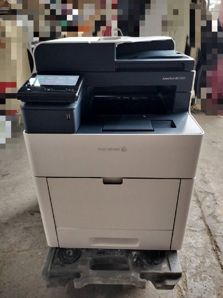 ◇総印字6529枚!富士ゼロックス ApeosPort-VII C3322 A4カラー複合機 C/F/S/P/両面/5型タッチパネル 1段【E1027M3BH】拍卖