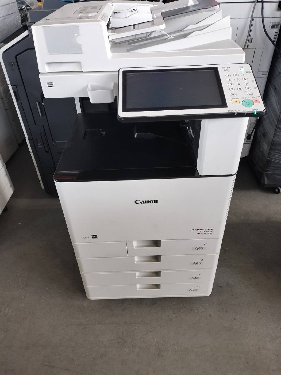 ◇印字2078枚!整備済み Canon/キヤノン A3カラー複合機 ADVANCE C3530FⅡ C/F/P/S USB LAN 4段 両面 取扱説明書CD【E0214M3BH】拍卖