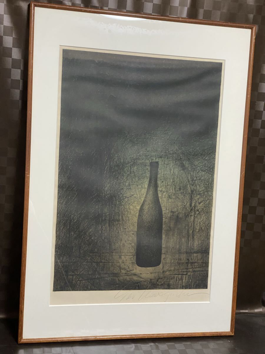 真作 リトグラフ 河口聖 静物画 直筆サイン 版画 額縁 額装 インテリア 美術品拍卖