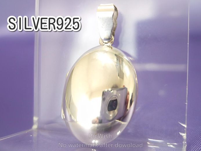 横浜最新 シルバーSILVER925銀魅惑の鏡面仕上げ♪ロケットペンダント楕円無地リバーシブル 4.9g前後 巾17×縦22ミリ 送料無料ξgtξ ξ3☆拍卖
