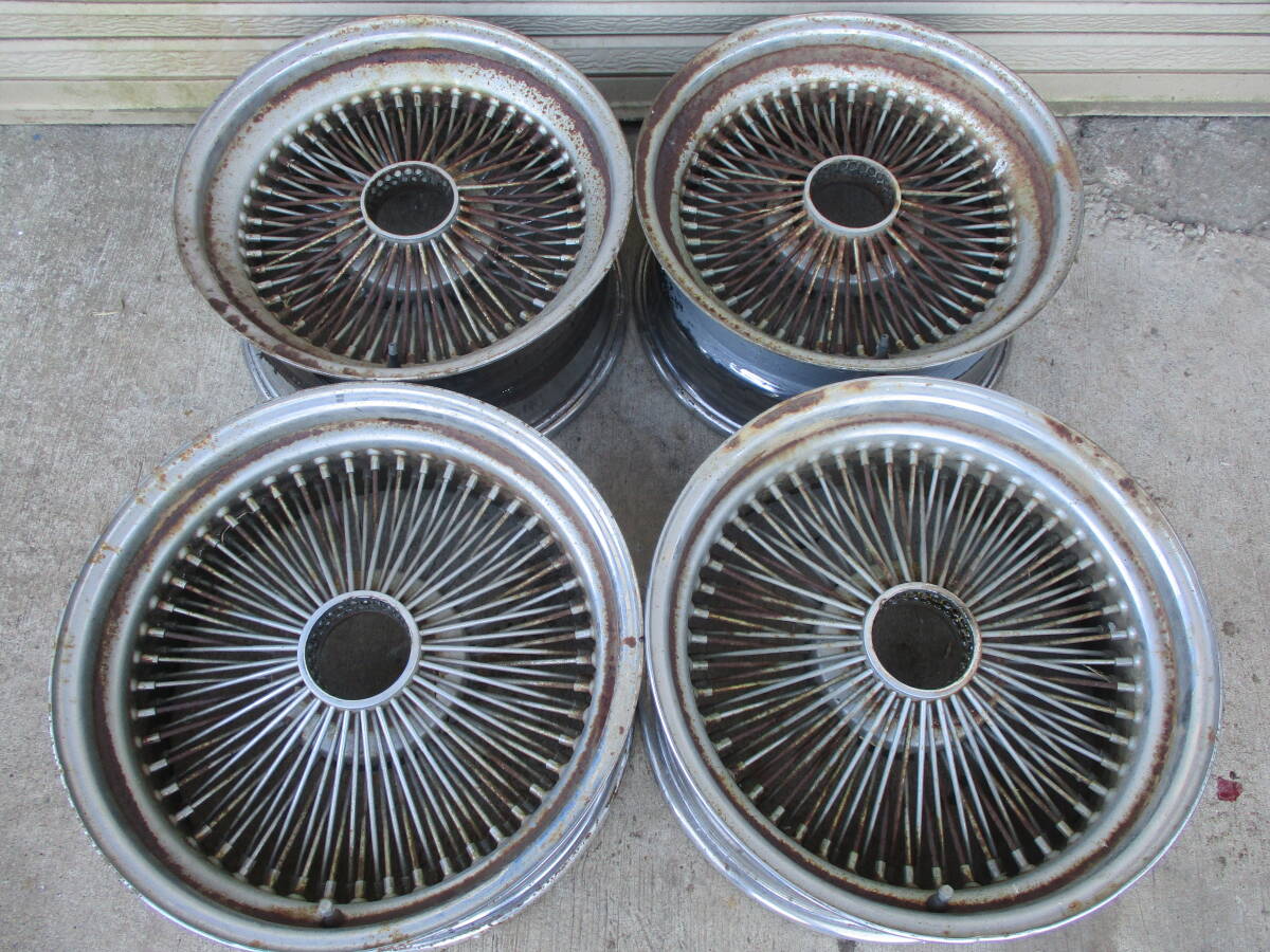 希少 大径 ワイヤーホイール ジャンク 17インチ 18インチ USDM ローライダー ハイドロ 拍卖