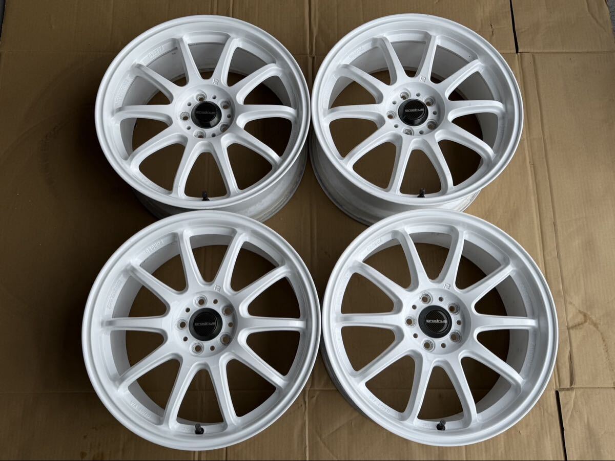 レイズ製 ブリジストン プロドライブ GC-010G FORGED 17インチ 7.5j+50 PCD100 5穴 ホワイト 4本 プリウス 86 BRZ 拍卖